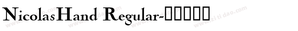 NicolasHand Regular字体转换